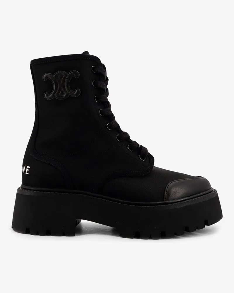 Celine Bulky nylon and leather ankle boots - CELINE - gender_Woman Black