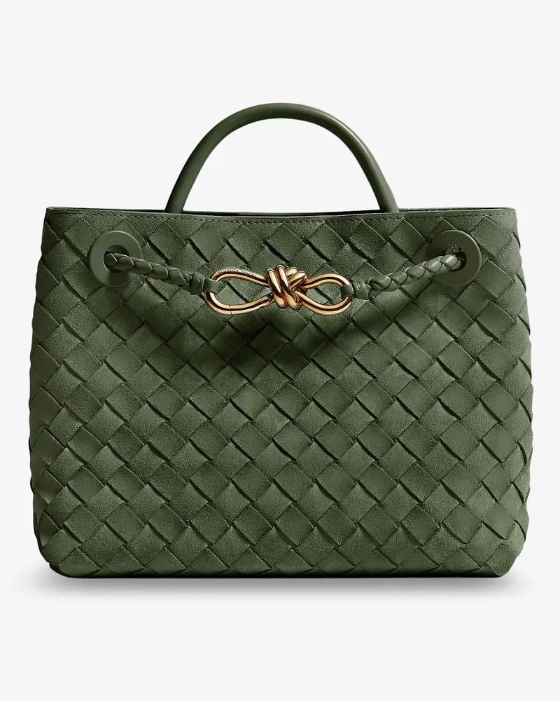 Bottega Veneta Small Andiamo suede handbag with Intrecciato motif -  - gender_Woman Green