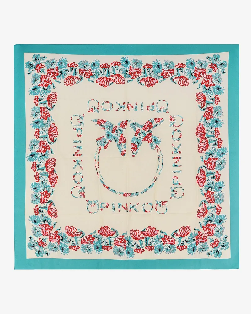 Pinko Limbo silk and viscose blend foulard with multicolor print -  - gender_Woman Multicolor