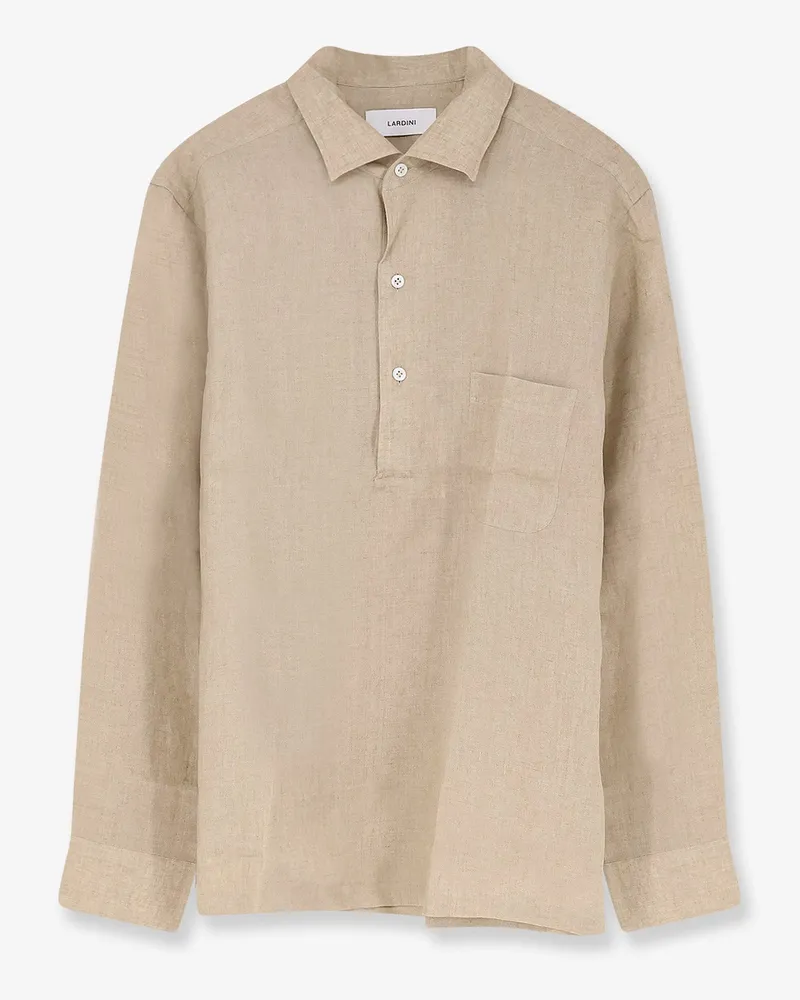 LARDINI Pailan linen shirt -  - gender_Man Beige