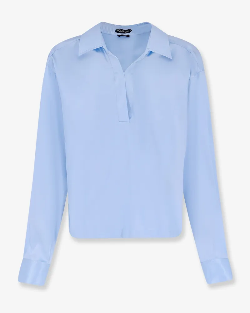 Tom Ford Stretch satin shirt -  - gender_Woman Blue