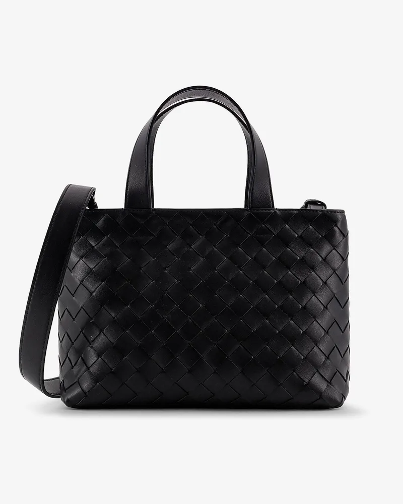 Bottega Veneta Leather crossbody bag with Intrecciato pattern -  - gender_Man Black