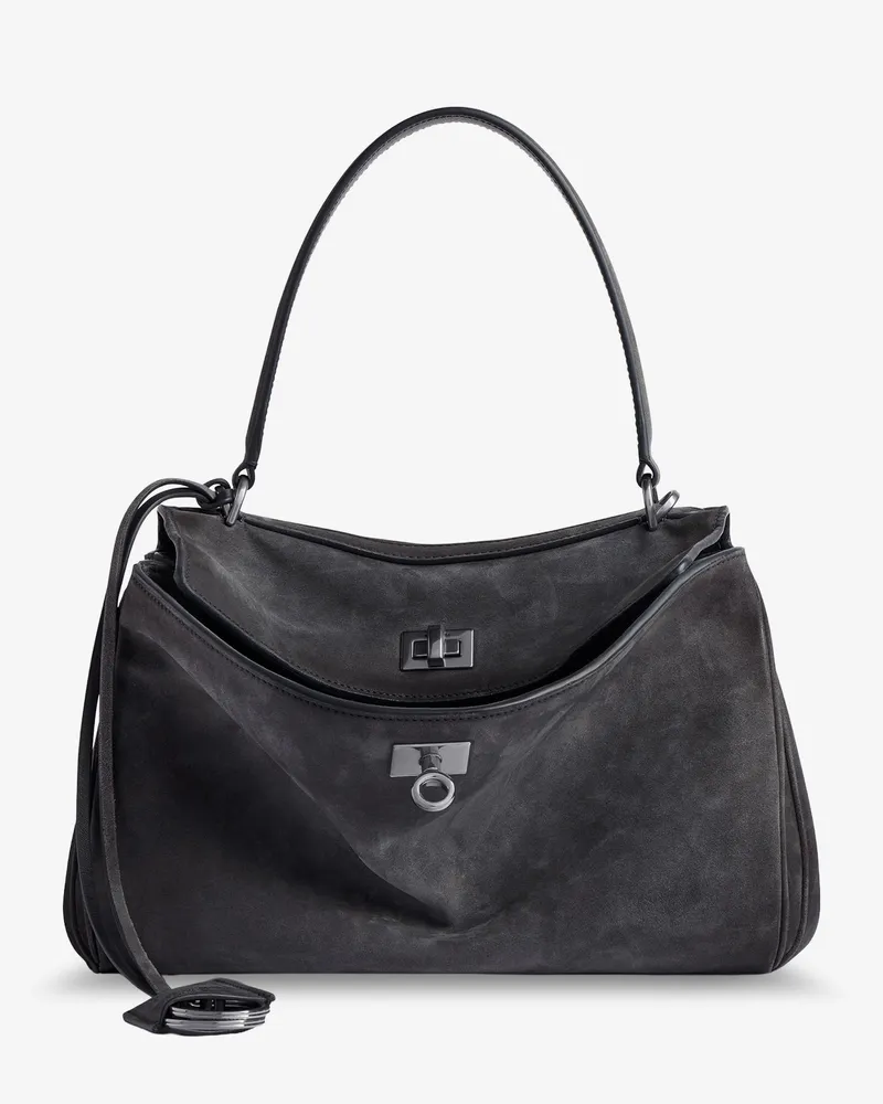Balenciaga Rodeo S suede crossbody bag -  - gender_Woman Grey