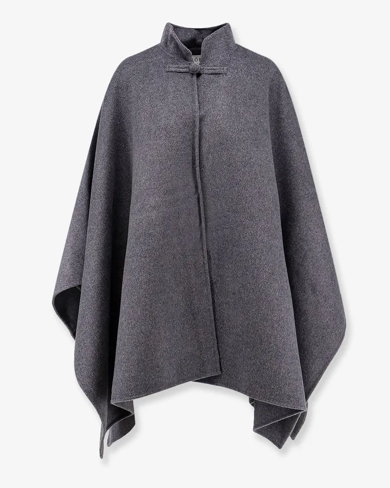 Róhe Wool cape with toggle -  - gender_Woman Grey
