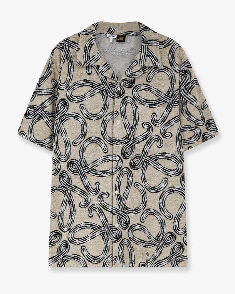 Loewe Paula's Ibiza - Terrycloth shirt with iconic print -  - gender_Man Beige