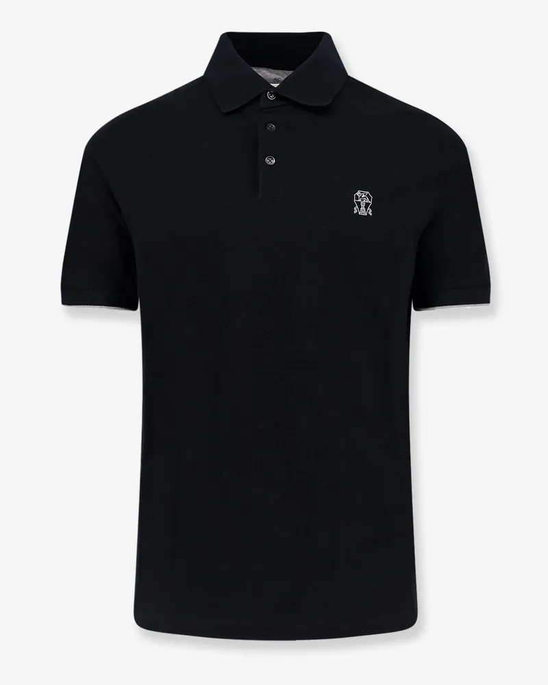 Brunello Cucinelli Cotton polo shirt -  - gender_Man Black