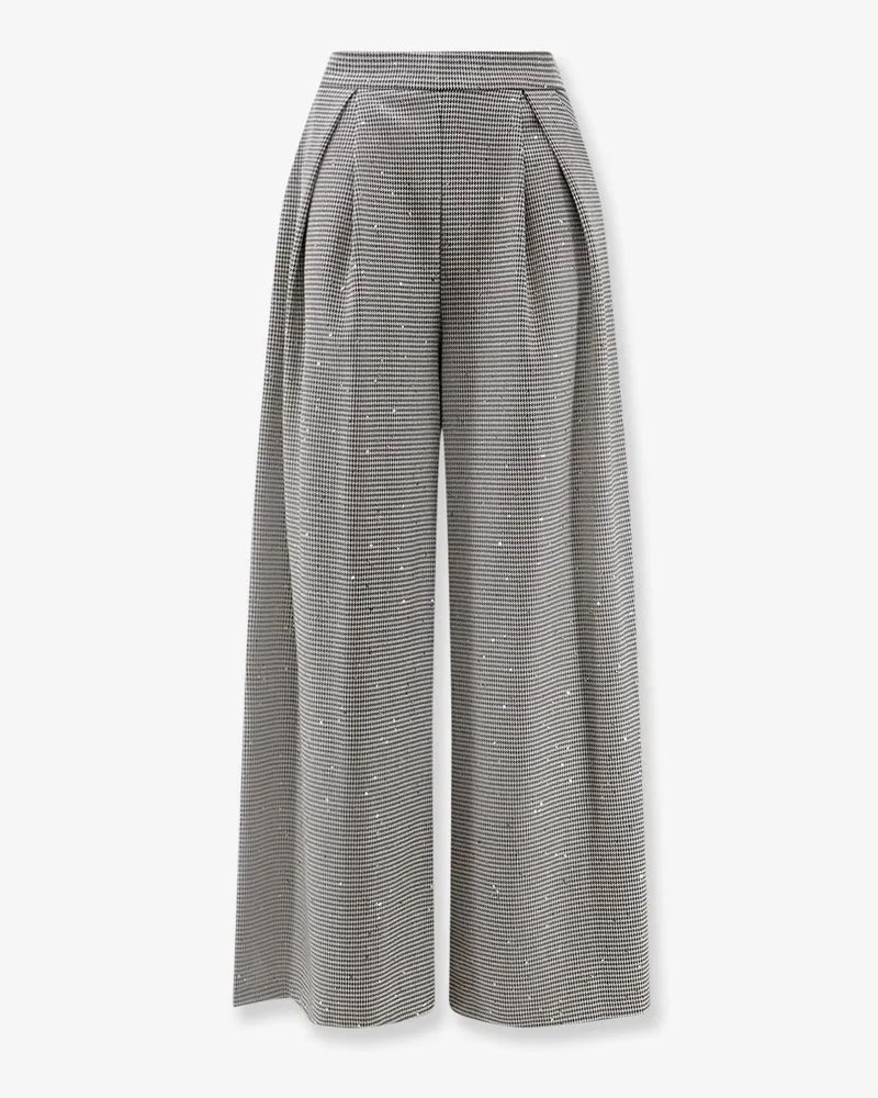 ACTUALEE Pied-de-poule trousers with sequins -  - gender_Woman Black