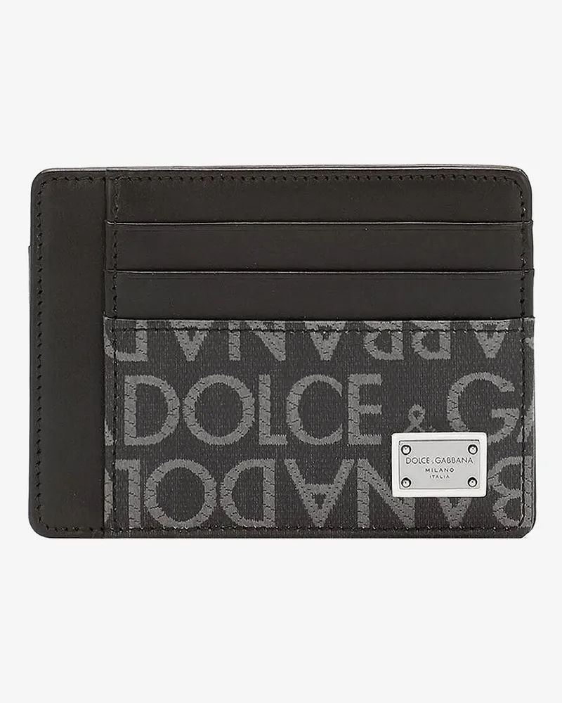 Dolce & Gabbana Leather card holder with logo detail -  - gender_Man Black
