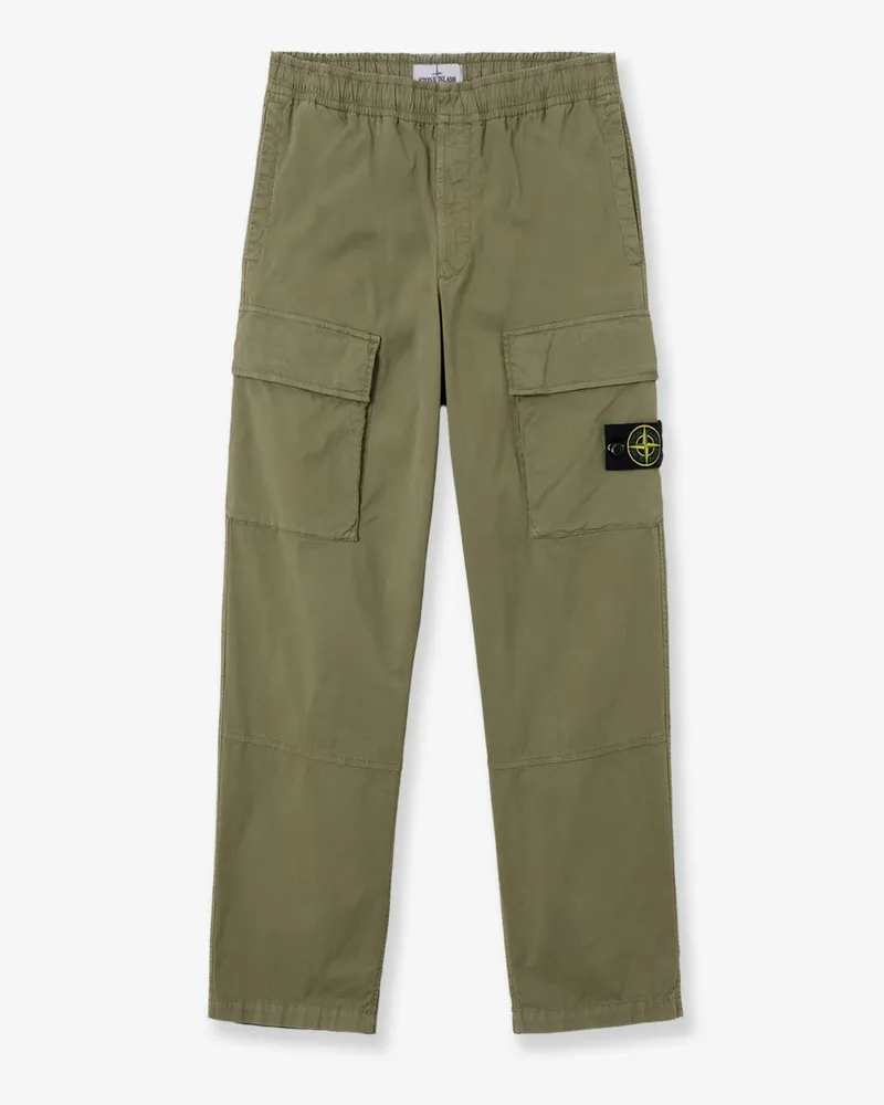 Stone Island Stretch organic cotton trousers -  - gender_Man Green