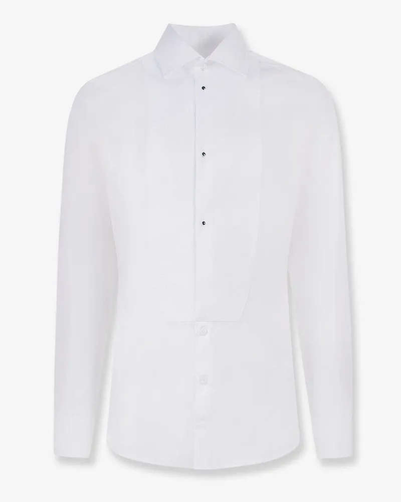 Dolce & Gabbana Cotton Tuxedo Shirt -  - gender_Man White