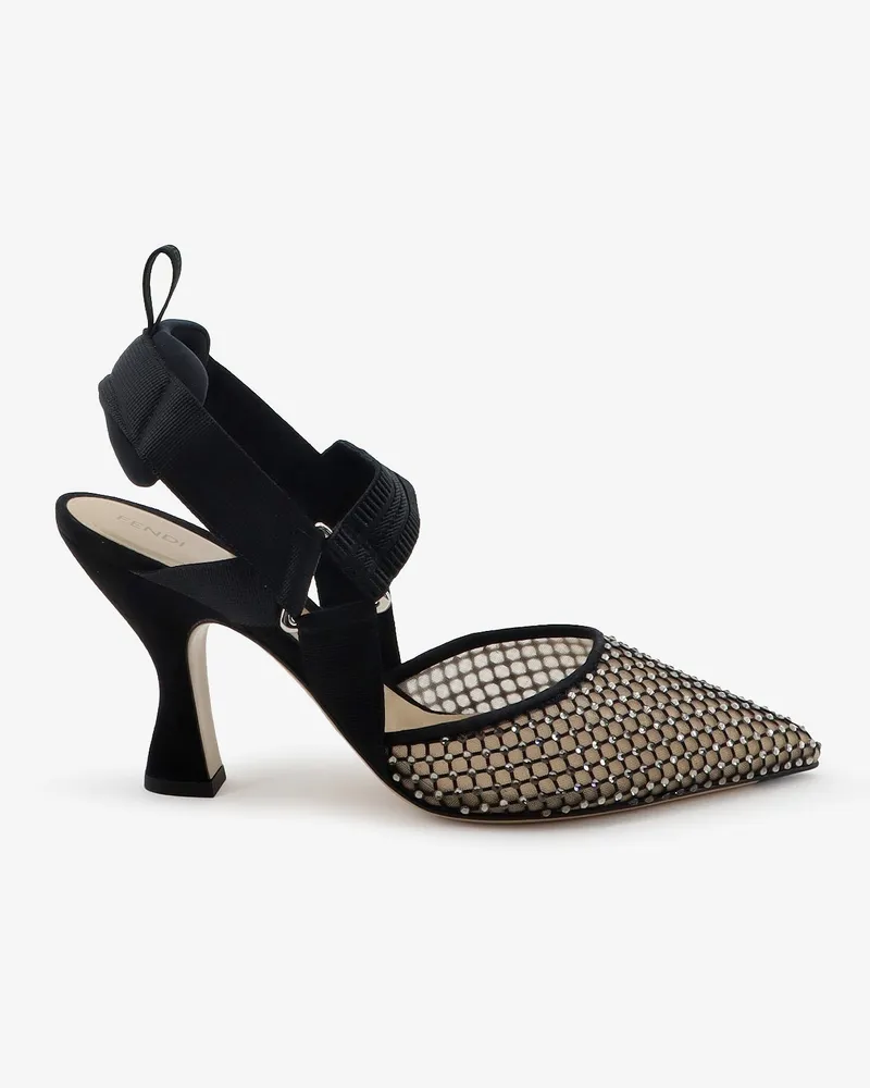 Fendi Décolleté Colibrì in mesh e suede -  - gender_Woman Black