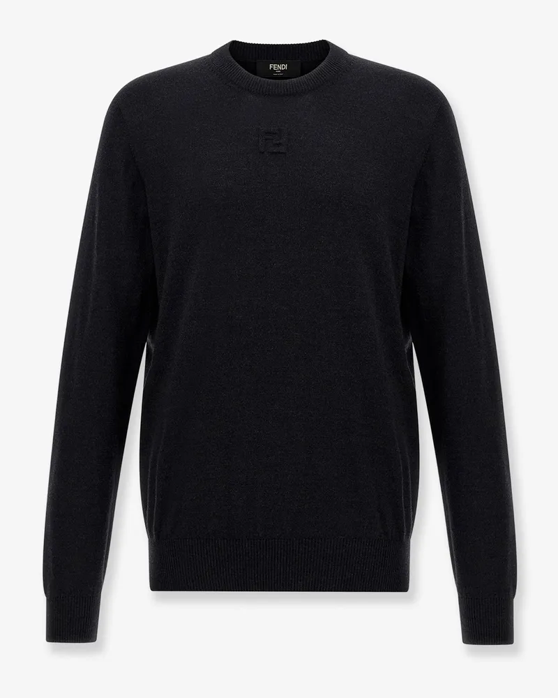 Fendi Wool sweater with FF detail -  - gender_Man Grey