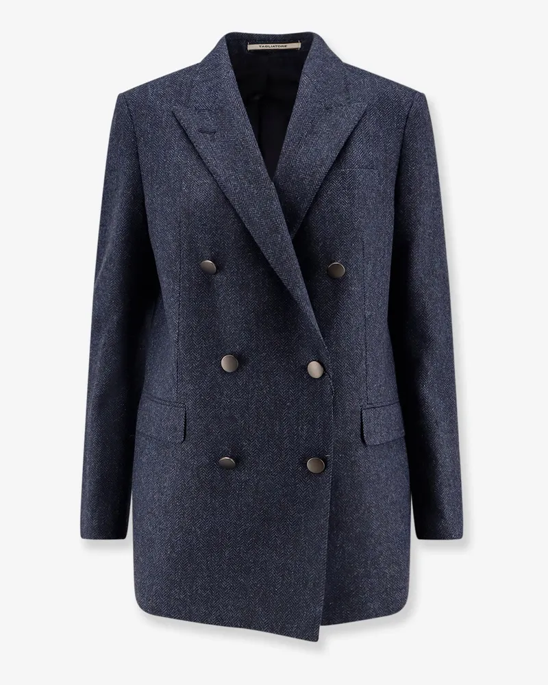 Tagliatore Jasmine virgin wool and cashmere blazer -  - gender_Woman Blue