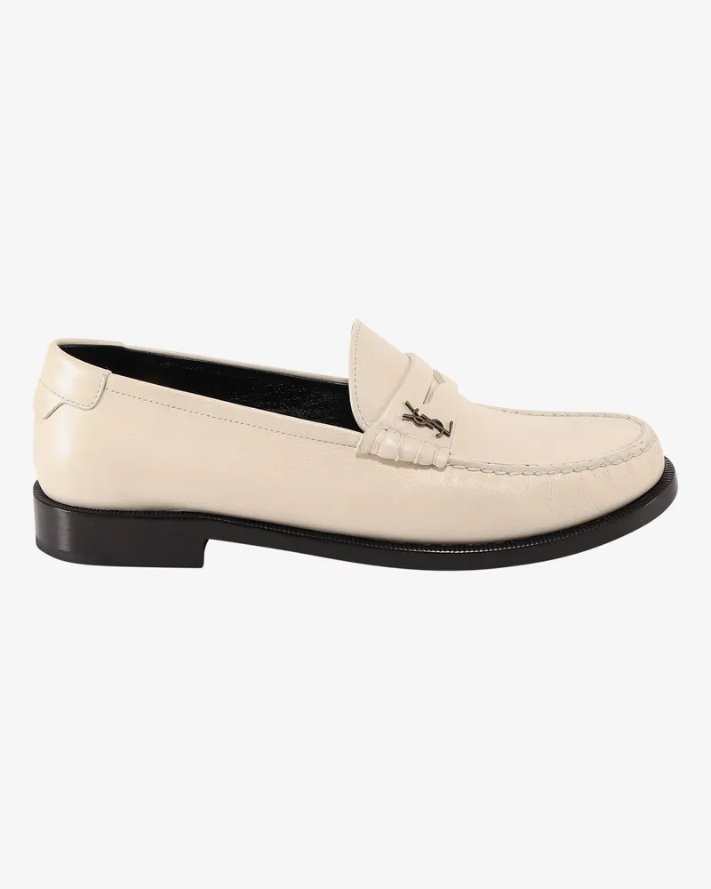 Saint Laurent Leather loafer -  - gender_Woman Beige