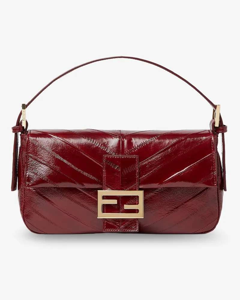 Fendi Baguette 26424 shoulder bag with hagfish inlays -  - gender_Woman Red