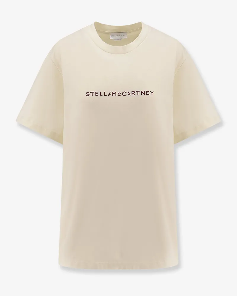 Stella McCartney Cotton T-shirt with logo print -  - gender_Woman White