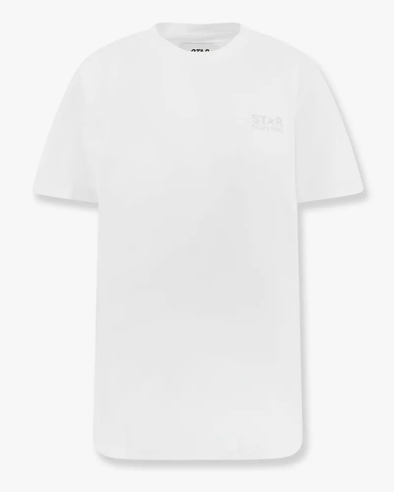 Golden Goose Cotton t-shirt with back glittered print -  - gender_Woman White