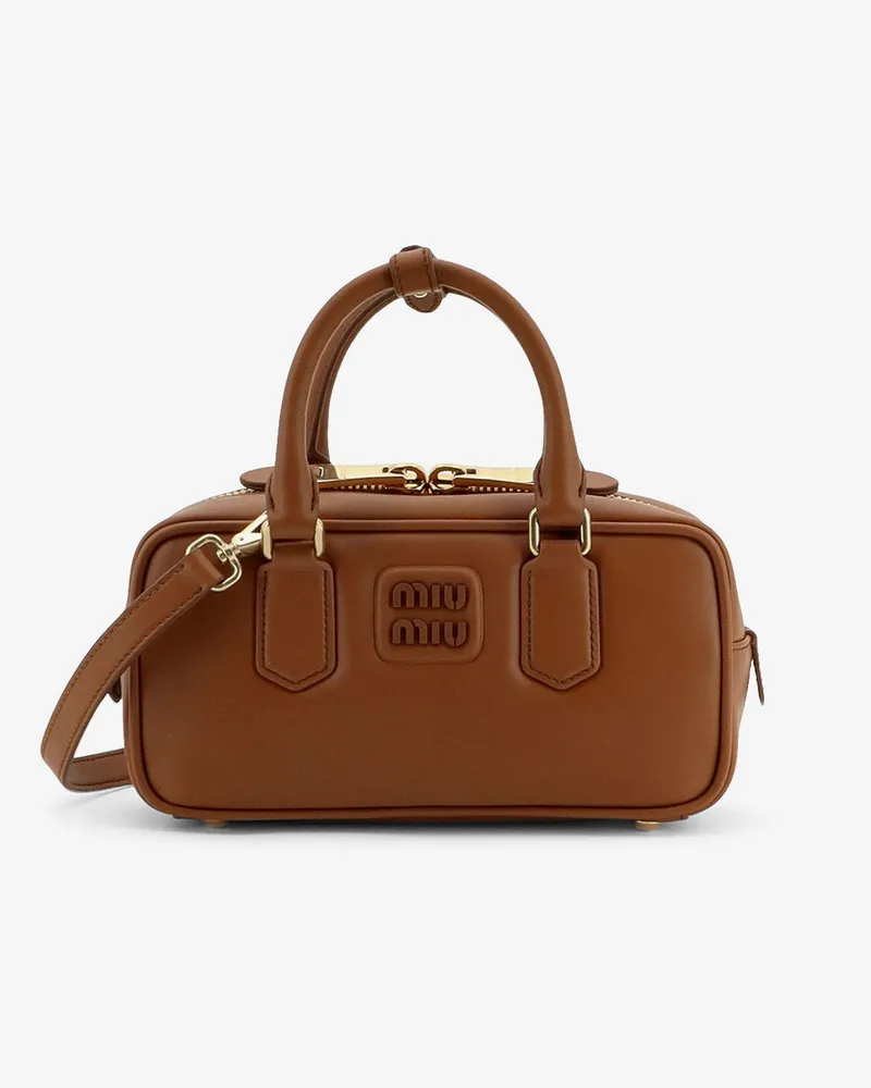 Miu Miu Arcadie leather crossbody bag -  - gender_Woman Brown