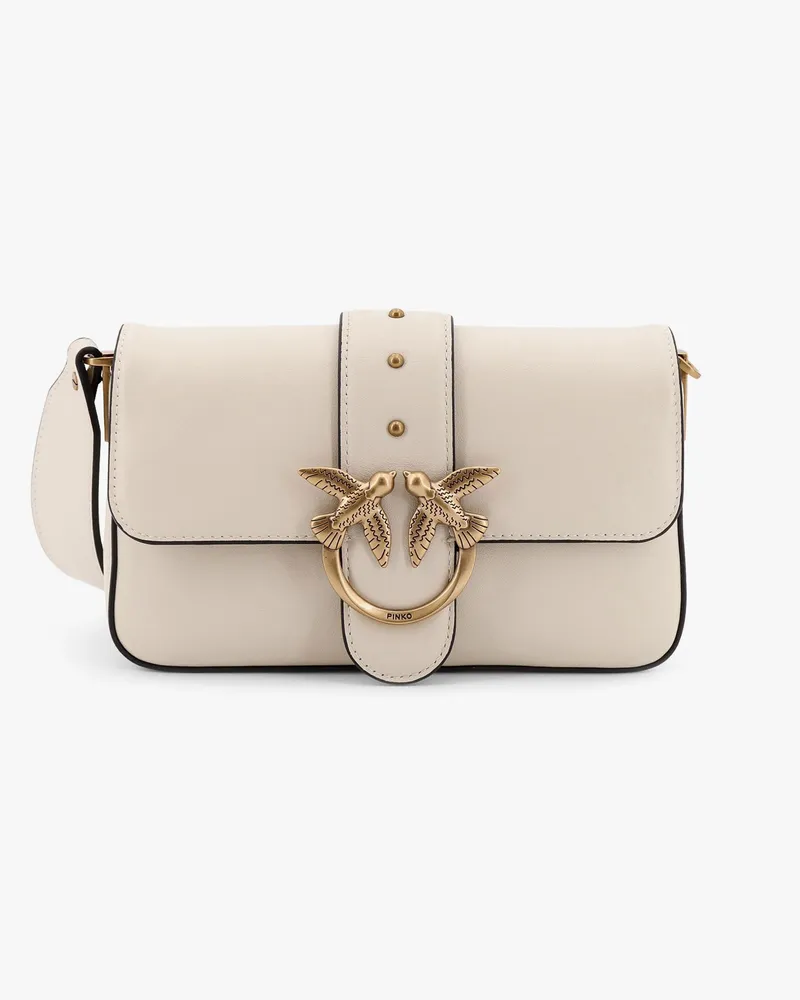 Pinko Love one mini leather shoulder bag -  - gender_Woman White