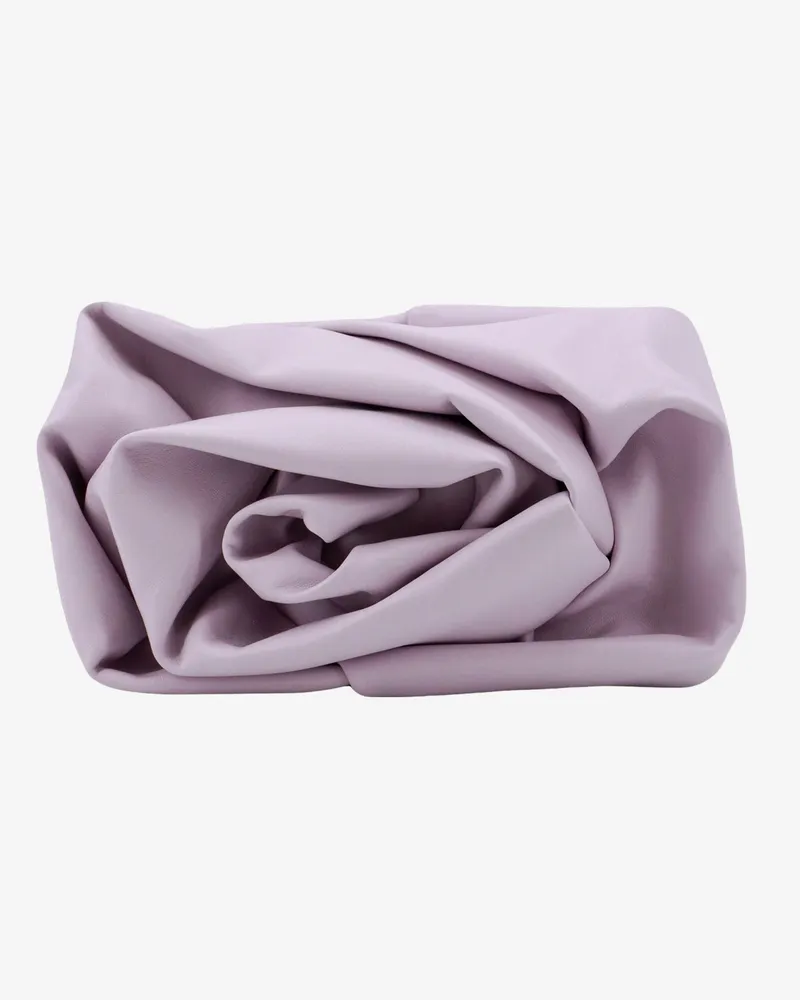 Burberry Leather clutch with frontal rose -  - gender_Woman Purple