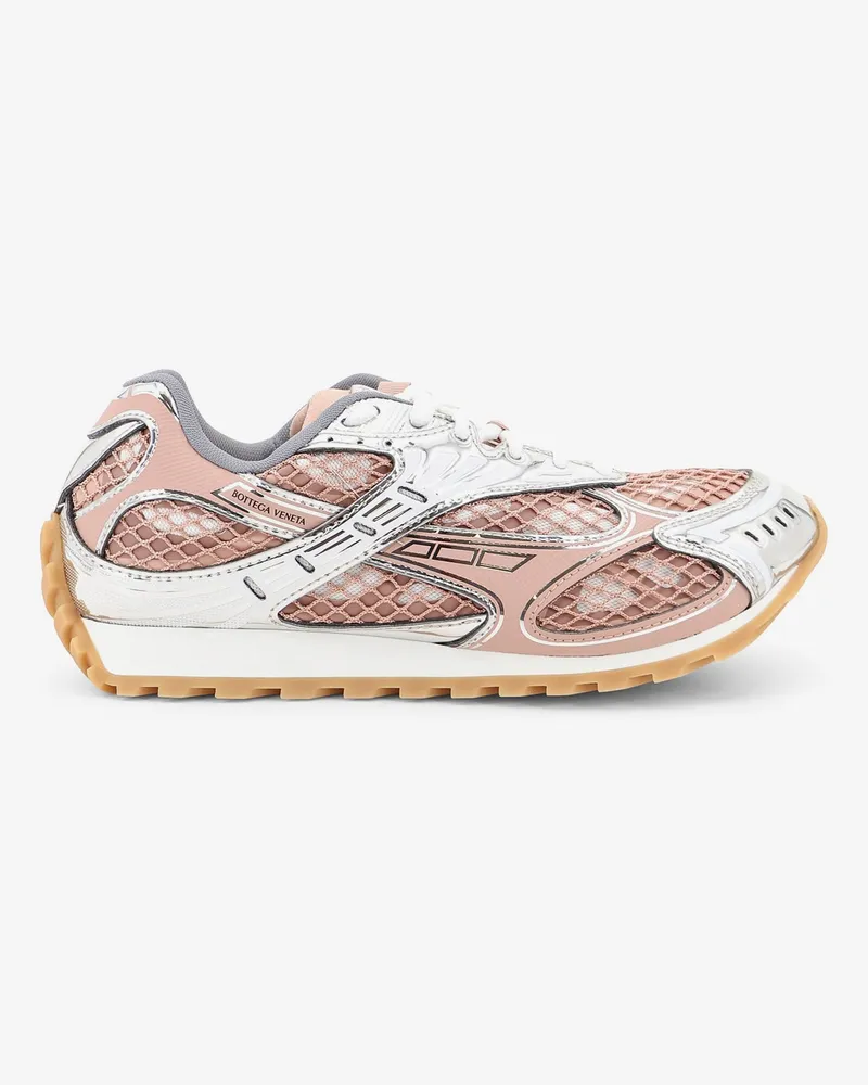 Bottega Veneta Orbit Mesh and Leather Sneakers -  - gender_Woman Pink