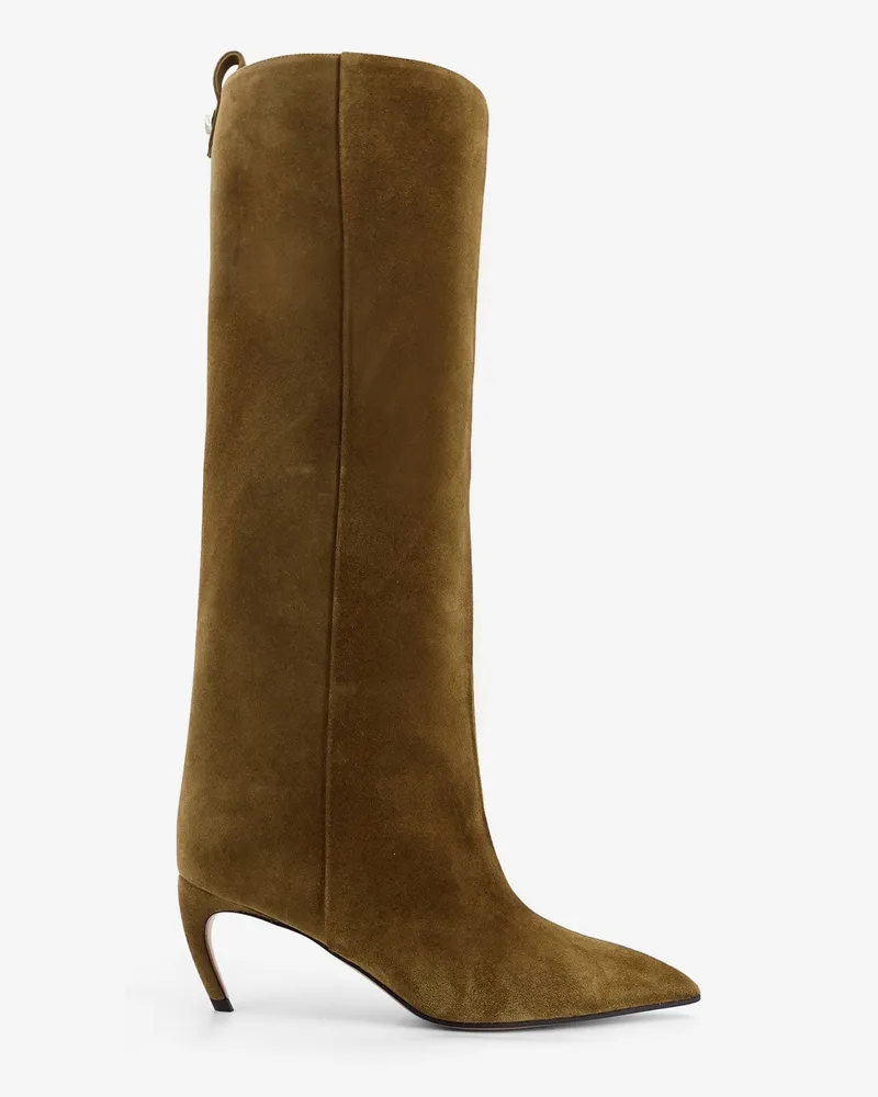 ATTICO Lea suede boots -  - gender_Woman Green