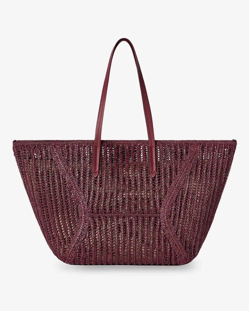 Brunello Cucinelli BC Duo raffia shoulder bag -  - gender_Woman Purple