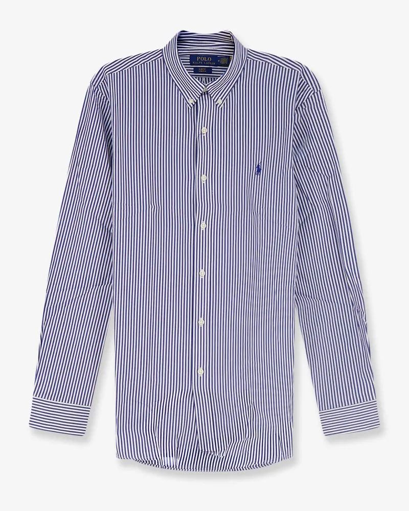 Ralph Lauren Striped cotton shirt -  - gender_Man Blue
