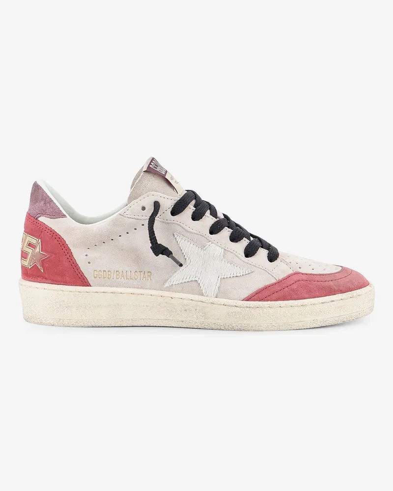 Golden Goose Ballstar suede sneakers with logo on the side -  - gender_Woman Beige