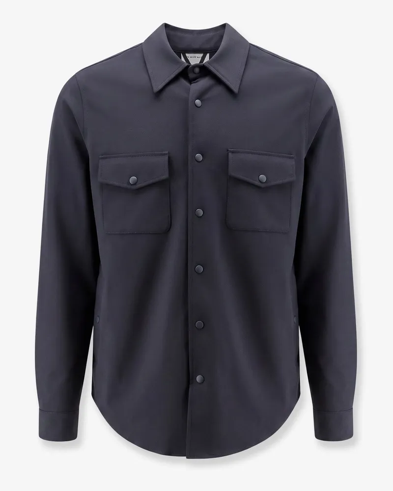 ASPESI Virgin wool blend shirt/jacket with thermal insulation -  - gender_Man Blue