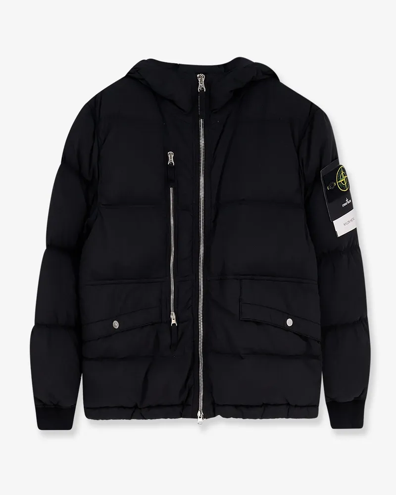 Stone Island Nylon down jacket -  - gender_Man Black