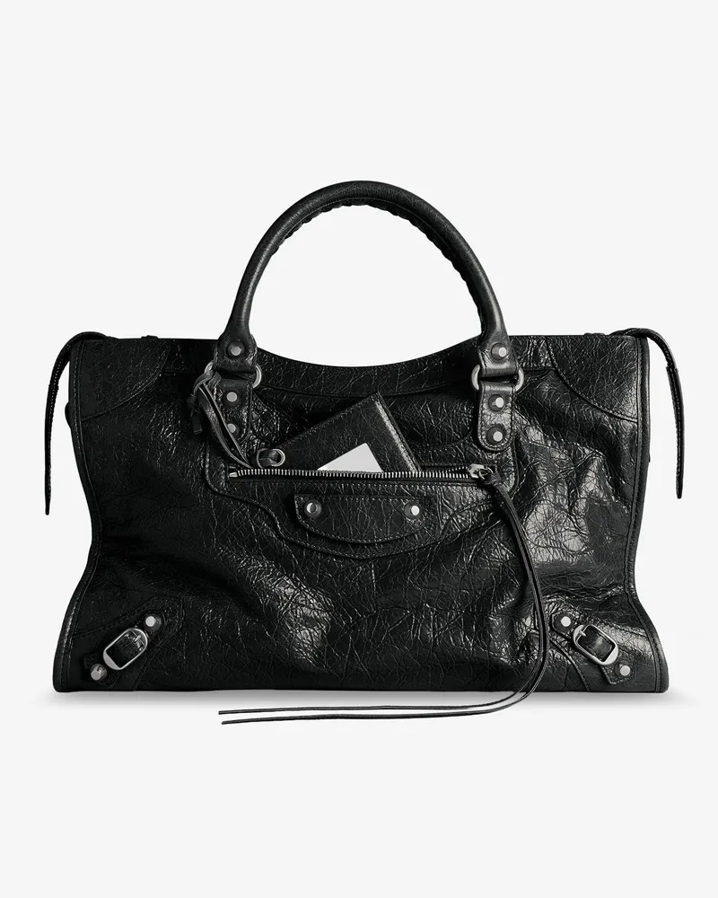 Balenciaga Le City M leather crossbody bag -  - gender_Woman Black