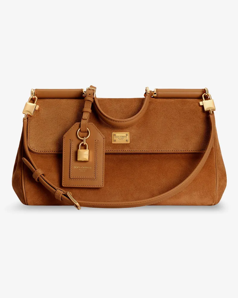 Dolce & Gabbana My Sicily suede shoulder bag -  - gender_Woman Brown