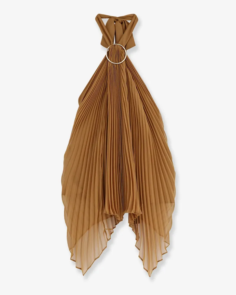 Max Mara Mxevalzer pleated top -  - gender_Woman Brown