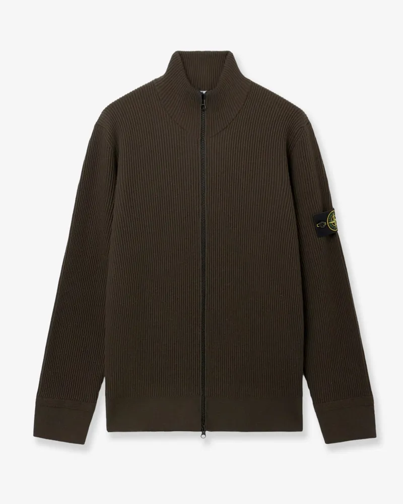 Stone Island Virgin wool cardigan -  - gender_Man Green
