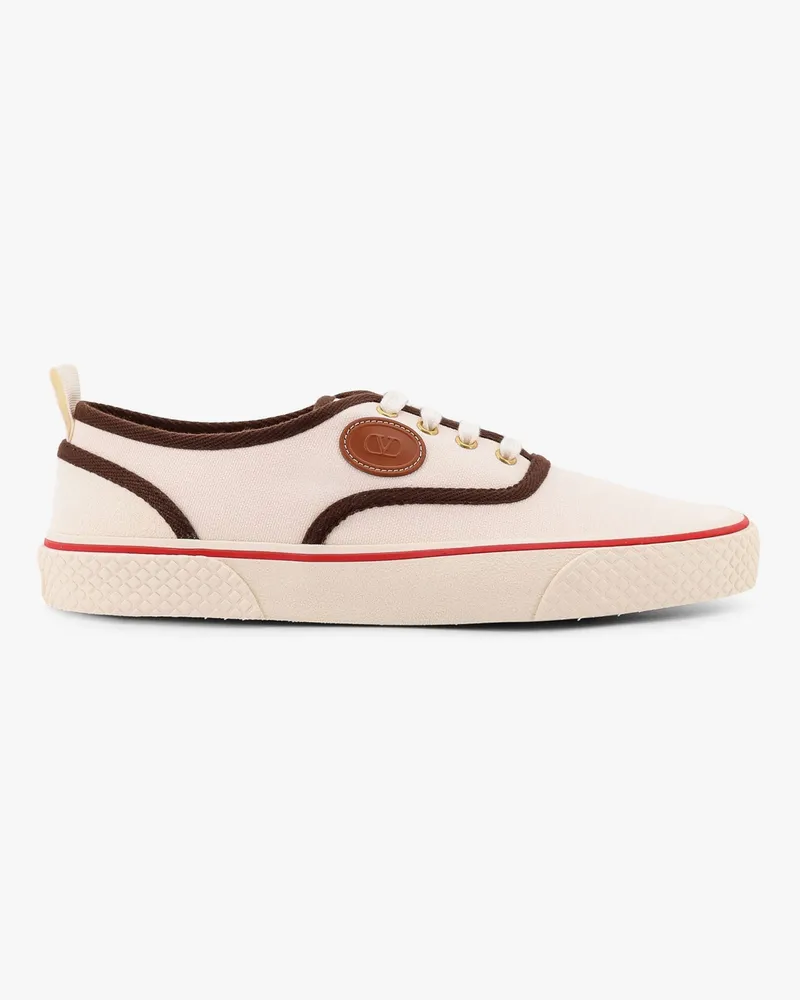 Valentino Garavani Nojoke canvas sneakers with contrasting profiles -  - gender_Man White