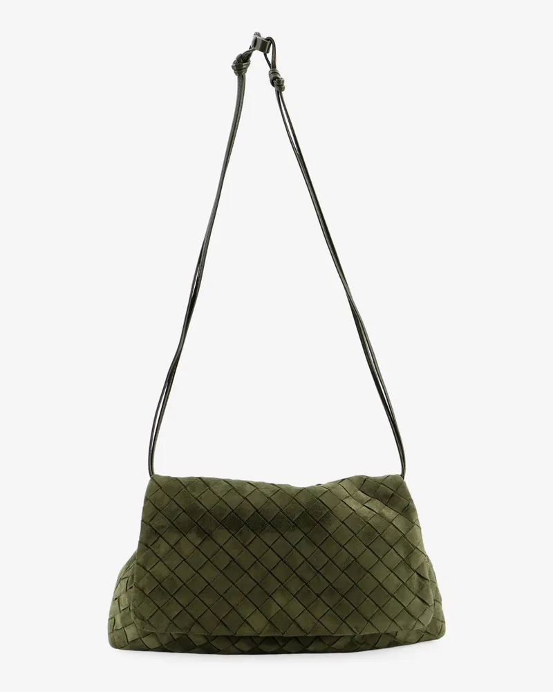 Bottega Veneta Suede Giorno shoulder bag with Intrecciato pattern -  - gender_Woman Green