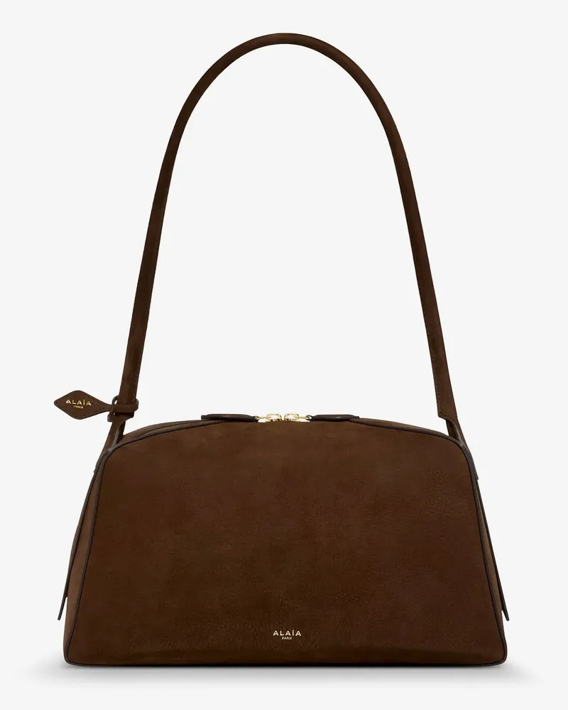 Alaïa Nabuck Le Bouledogue shoulder bag -  - gender_Woman Brown