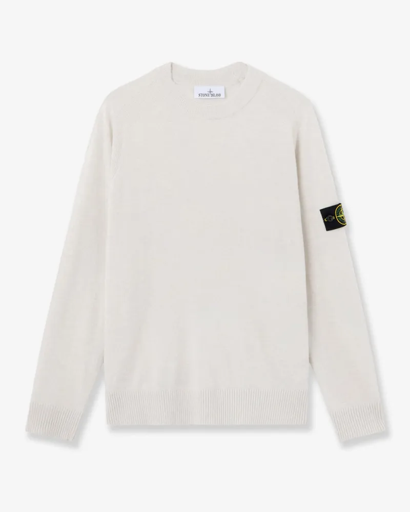 Stone Island Certified virgin wool cardigan -  - gender_Man Bianco
