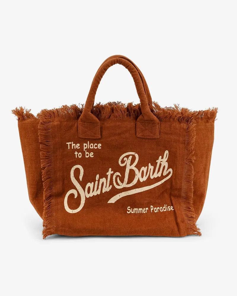 MC2 Saint Barth Vanity linen shoulder bag -  - gender_Woman Brown