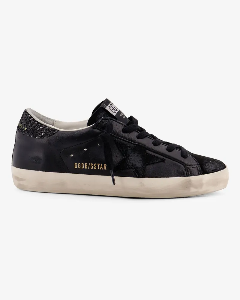 Golden Goose Super-star Classic with List low-top sneakers with suede inserts and glittered detail -  - gender_Woman Black