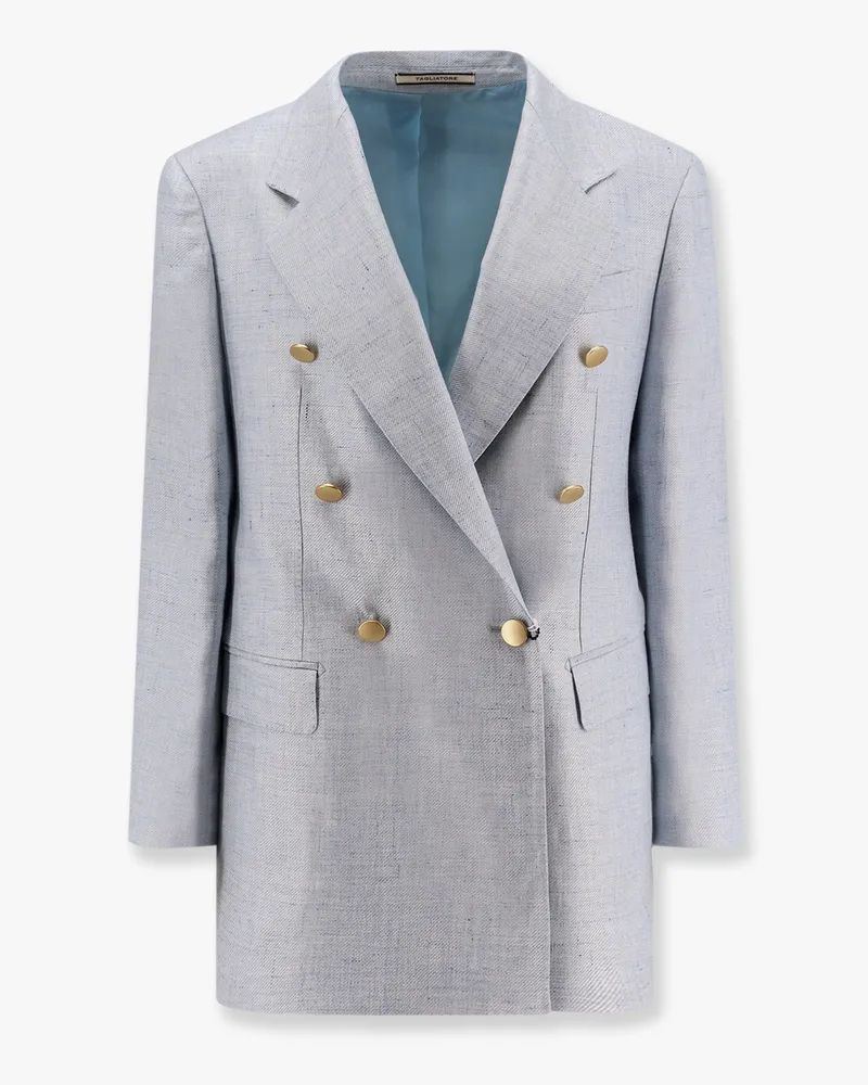 Tagliatore Loreley double-breasted linen blend blazer -  - gender_Woman Gray