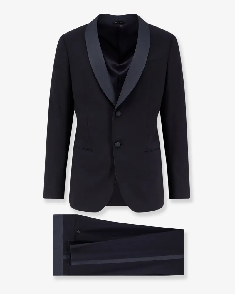Giorgio Armani Virgin wool tuxedo -  - gender_Man Blu