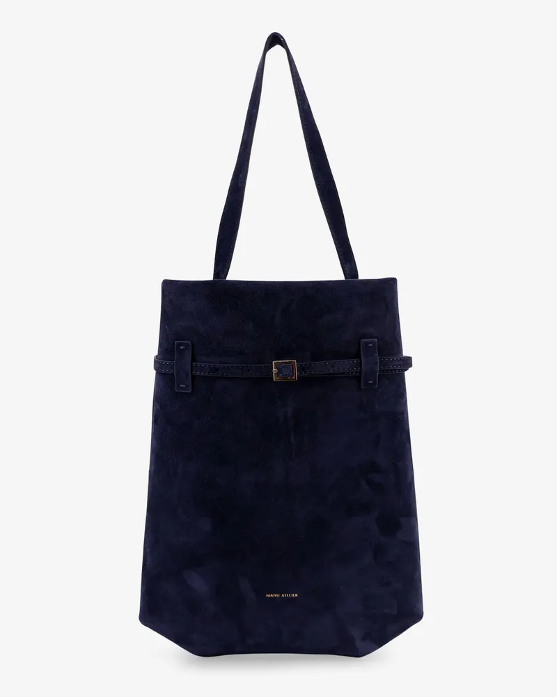 Manu Atelier Tote du Jour suede shoulder bag -  - gender_Woman Blue
