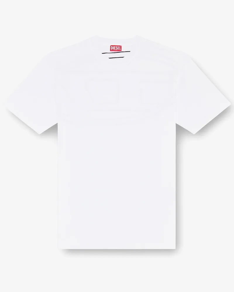 Diesel T-BOGGY-MEGOVAL-D cotton T-shirt -  - gender_Man White