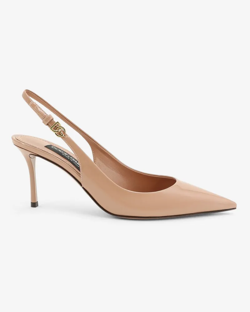 Dolce & Gabbana Patent leather décolleté -  - gender_Woman Beige