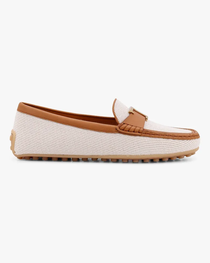 TOD'S Canvas loafer with t timeless detail -  - gender_Woman Beige