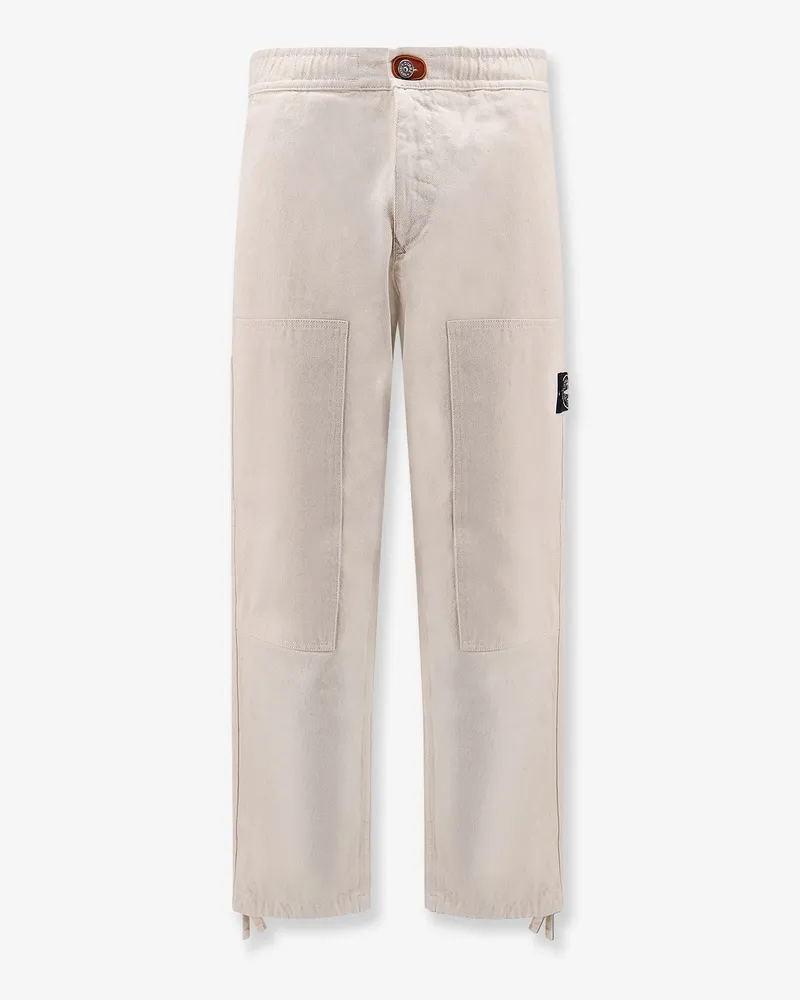 Stone Island Cargo cotton trousers -  - gender_Man White