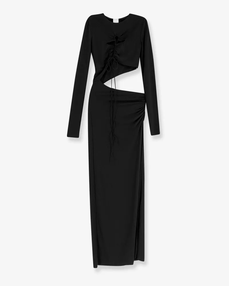 Amazuìn Maggie stretch fabric long dress -  - gender_Woman Black