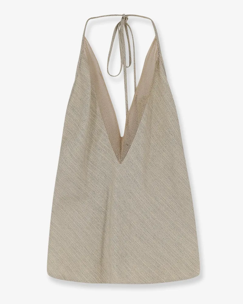 ALYSI Viscose and linen top -  - gender_Woman Beige